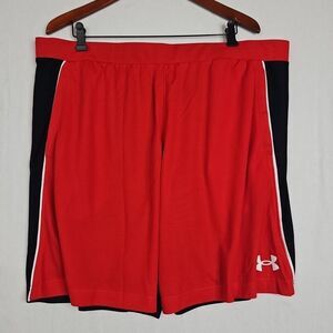 Under Armour 9" Baseline Basketball MFO Shorts Red Black Men's Size‎ 2XL New